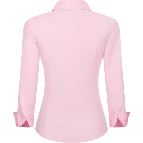 Womens Button Down Shirt Pink - Picture 2 of 4